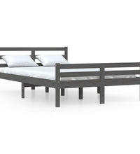 Massivholzbett Grau 120x200 cm