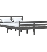 Massivholzbett Grau 120x200 cm