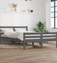 Massivholzbett Grau 120x200 cm