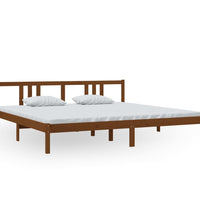 Massivholzbett Honigbraun 200x200 cm