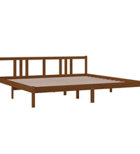 Massivholzbett Honigbraun 200x200 cm