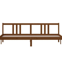 Massivholzbett Honigbraun 200x200 cm