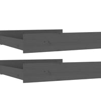 Bettschubladen 2 Stk. Grau Massivholz Kiefer