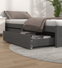 Bettschubladen 2 Stk. Grau Massivholz Kiefer
