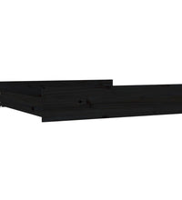 Bettschubladen 2 Stk. Schwarz Massivholz Kiefer