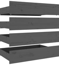 Bettschubladen 4 Stk. Grau Massivholz Kiefer