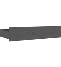 Bettschubladen 4 Stk. Grau Massivholz Kiefer