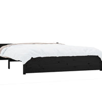 Massivholzbett Schwarz 140x190 cm