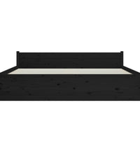 Massivholzbett Schwarz 140x190 cm