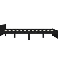 Massivholzbett Schwarz 140x190 cm