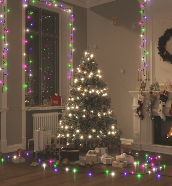 LED-Lichterkette mit 300 LEDs Pastell Mehrfarbig 30 m PVC