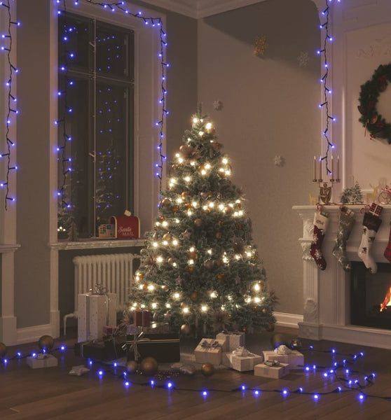 LED-Lichterkette mit 600 LEDs Blau 60 m PVC