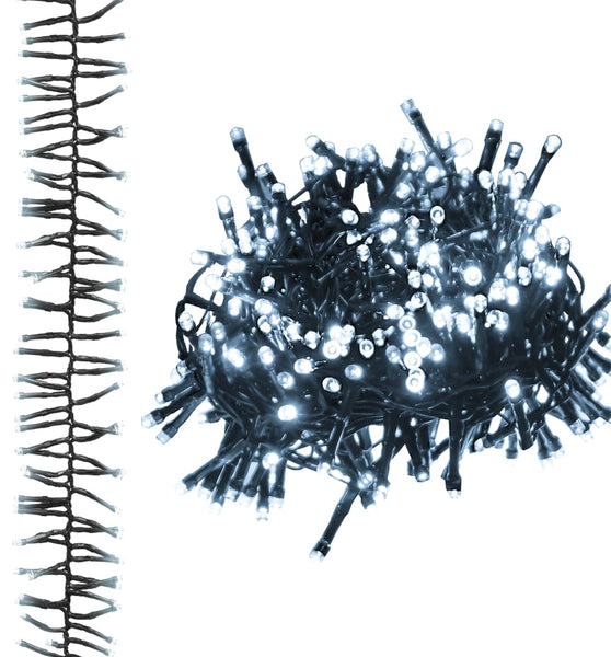 LED-Lichterkette mit 400 LEDs Kaltweiß 7,4 m PVC