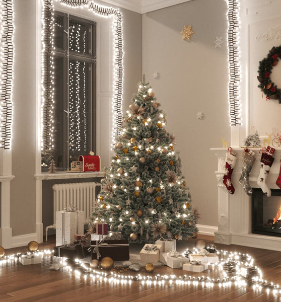 LED-Lichterkette mit 400 LEDs Kaltweiß 7,4 m PVC
