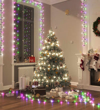 LED-Lichterkette mit 1000 LEDs Pastell Mehrfarbig 25 m PVC