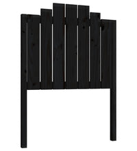 Kopfteil Schwarz 81x4x110 cm Massivholz Kiefer