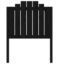Kopfteil Schwarz 81x4x110 cm Massivholz Kiefer
