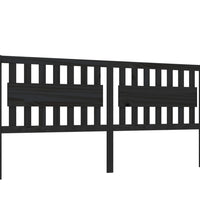 Kopfteil Schwarz 205,5x4x100 cm Massivholz Kiefer