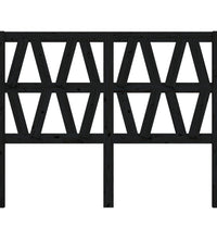 Kopfteil Schwarz 166x4x100 cm Massivholz Kiefer