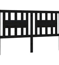 Kopfteil Schwarz 186x4x100 cm Massivholz Kiefer