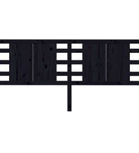 Kopfteil Schwarz 206x4x100 cm Massivholz Kiefer
