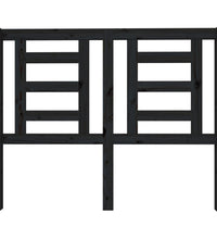 Kopfteil Schwarz 126x4x100 cm Massivholz Kiefer