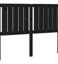 Kopfteil Schwarz 125,5x4x100 cm Massivholz Kiefer