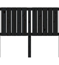 Kopfteil Schwarz 125,5x4x100 cm Massivholz Kiefer