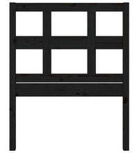 Kopfteil Schwarz 80,5x4x100 cm Massivholz Kiefer