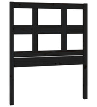 Kopfteil Schwarz 95,5x4x100 cm Massivholz Kiefer