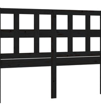 Kopfteil Schwarz 185,5x4x100 cm Massivholz Kiefer