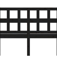 Kopfteil Schwarz 185,5x4x100 cm Massivholz Kiefer
