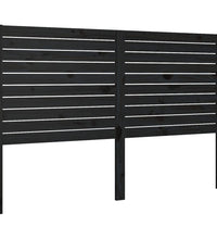 Kopfteil Schwarz 166x4x100 cm Massivholz Kiefer