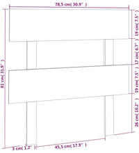 Kopfteil Honigbraun 78,5x3x81 cm Massivholz Kiefer