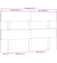 Kopfteil Weiß 124x3x81 cm Massivholz Kiefer