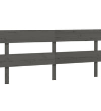 Kopfteil Grau 204x3x81 cm Massivholz Kiefer