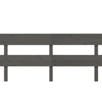 Kopfteil Grau 204x3x81 cm Massivholz Kiefer