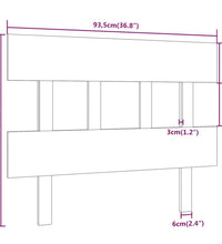 Kopfteil Grau 93,5x3x81 cm Massivholz Kiefer