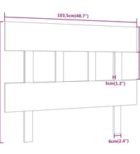 Bett-Kopfteil 103,5x3x81 cm Massivholz Kiefer