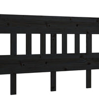 Kopfteil Schwarz 143,5x3x81 cm Massivholz Kiefer