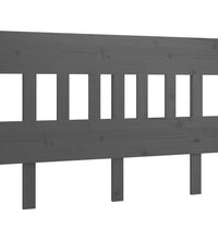 Kopfteil Grau 203,5x3x81 cm Massivholz Kiefer