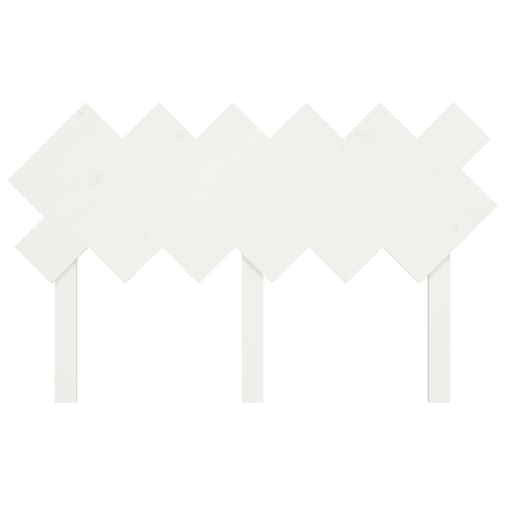 Bett-Kopfteil Weiß 132x3x81 cm Massivholz Kiefer