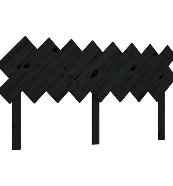 Bett-Kopfteil Schwarz 159,5x3x80,5 cm Massivholz Kiefer