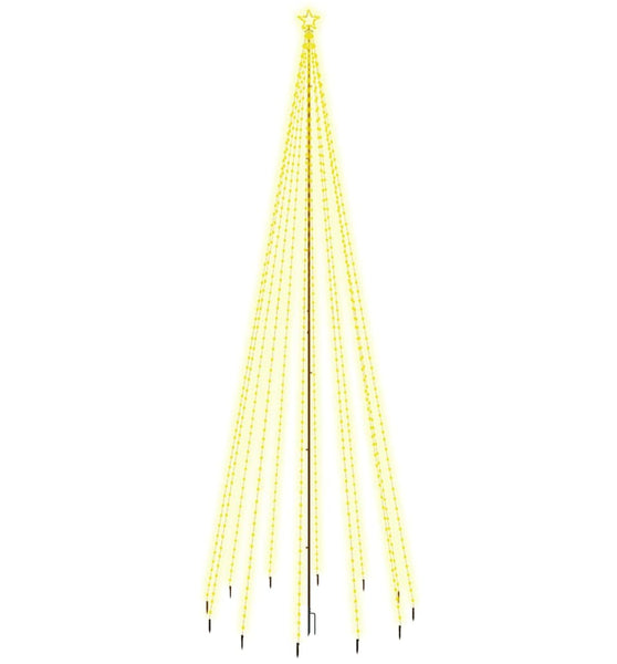 LED-Weihnachtsbaum mit Erdnägeln Warmweiß 732 LEDs 500 cm