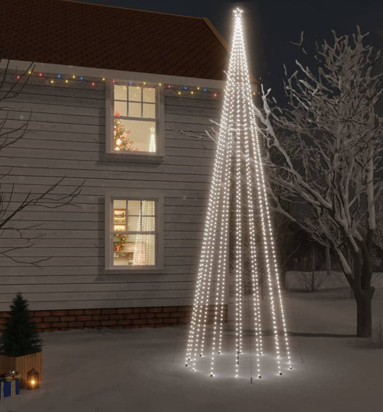 LED-Weihnachtsbaum mit Erdnägeln Kaltweiß 1134 LEDs 800 cm