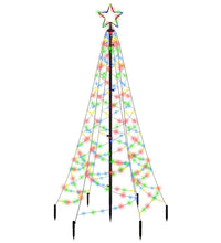 LED-Weihnachtsbaum mit Erdnägeln Mehrfarbig 200 LEDs 180 cm