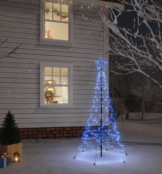 LED-Weihnachtsbaum mit Erdnägeln Blau 200 LEDs 180 cm