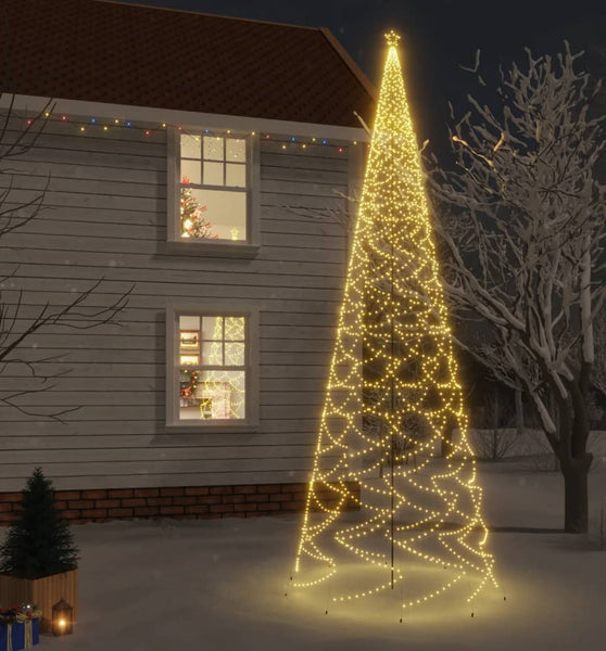 Weihnachtsbaum mit Erdnägeln Warmweiß 3000 LEDs 800 cm