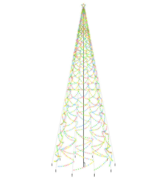 LED-Weihnachtsbaum mit Erdnägeln Mehrfarbig 3000 LEDs 800 cm