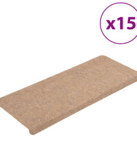 Stufenmatten Selbstklebend 15 Stk. 65x24,5x3,5 cm Beige